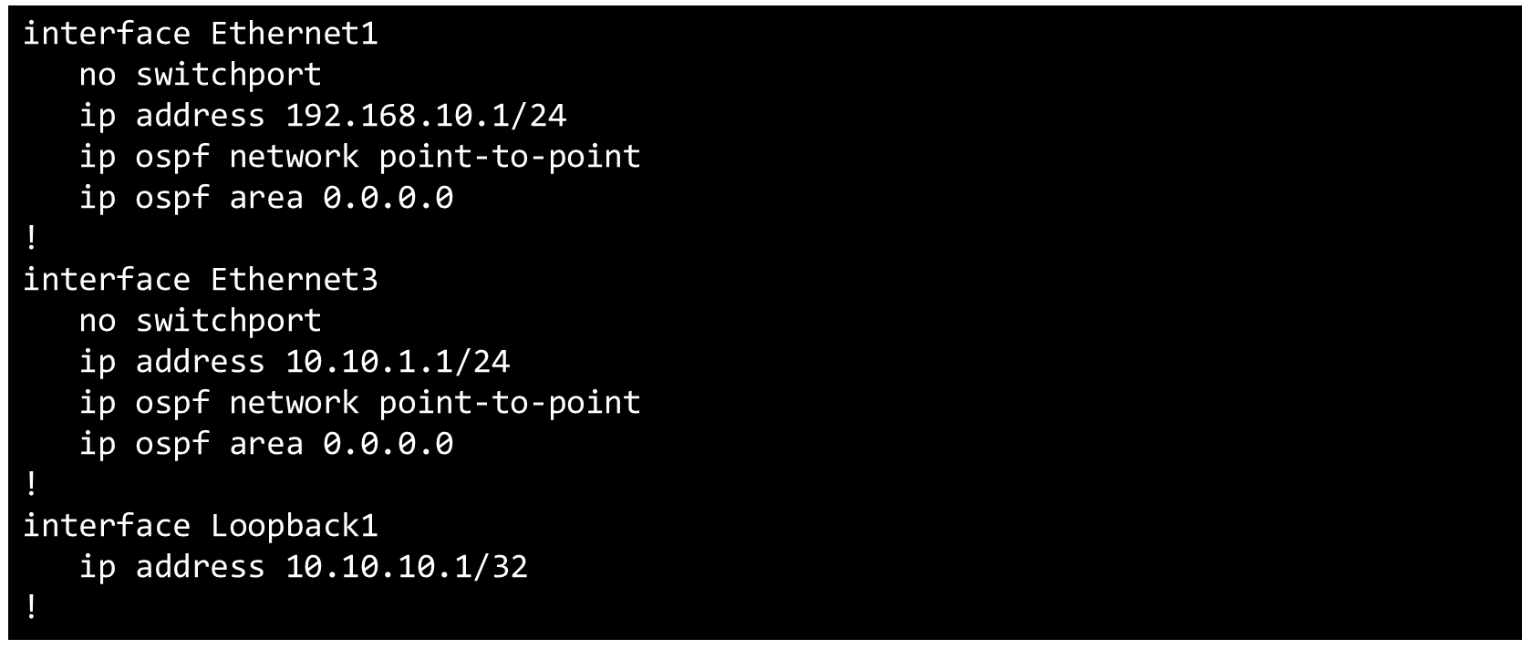 インタフェース設定