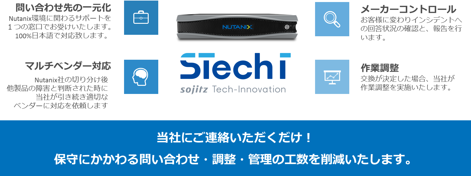 STech Iが提供するNutanix保守窓口サービス