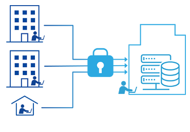 作業場所が物理的に分かれていてもデータ入力可能