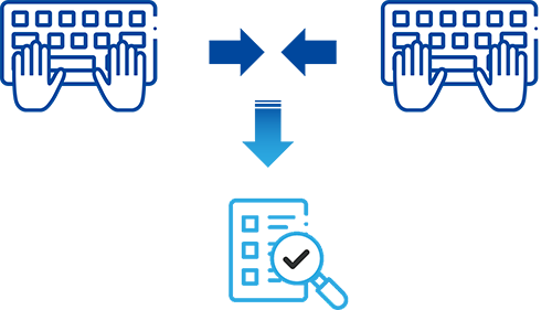 データの精度を上げるコンペア機能や再鑑機能
