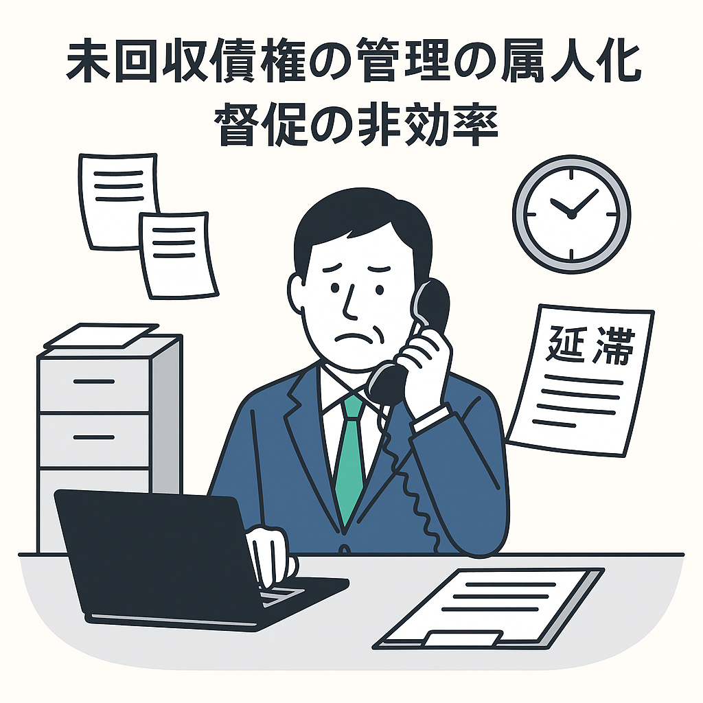未回収債権の管理の属人化・督促の非効率
