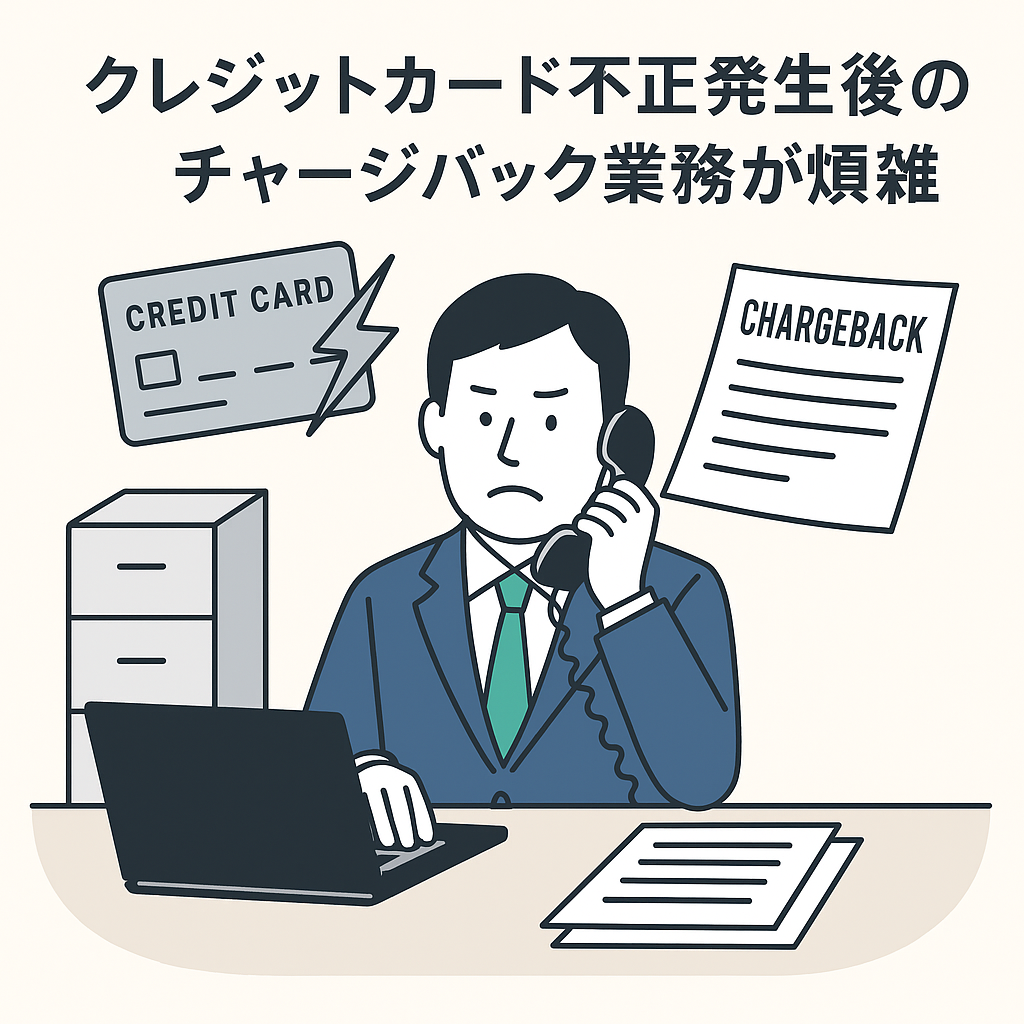 クレジットカード不正発生後のチャージバック業務が煩雑・属人管理