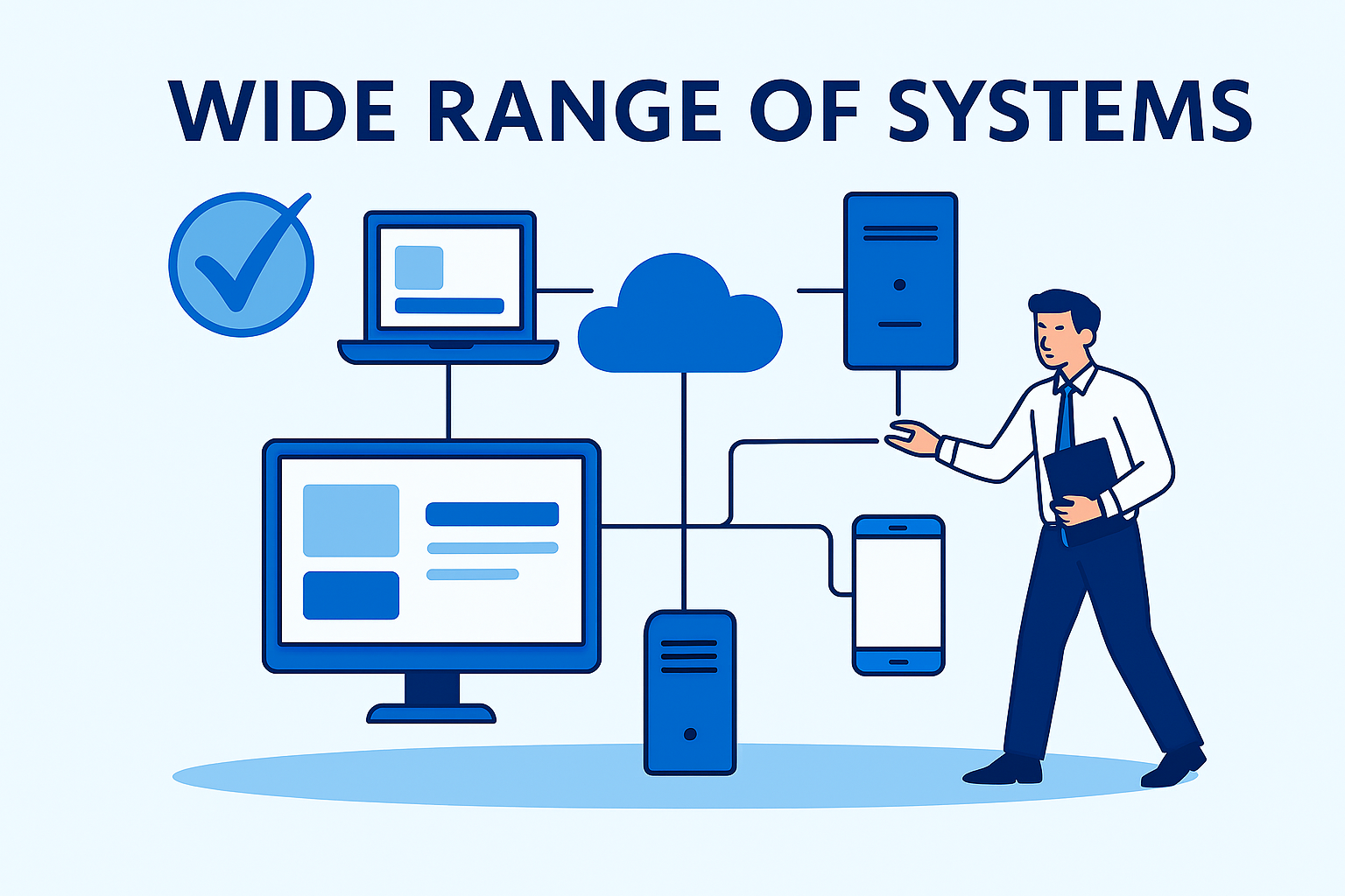マルチベンダー対応の幅広いシステム