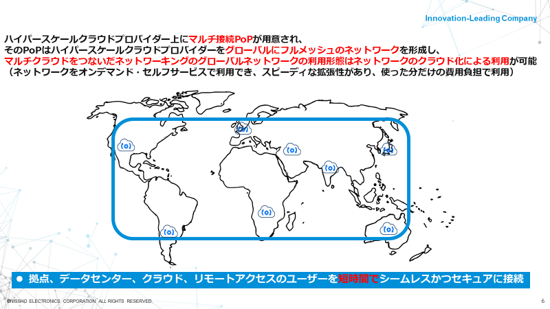 グローバル ハイブリッド クラウドネットワーク